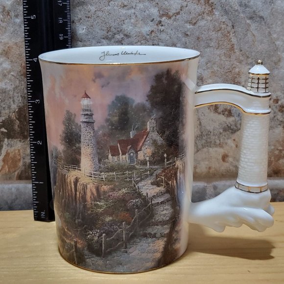 VTG Thomas Kincade Lighthouse Mug The Light of Peace Bradford Edition 2002 - Picture 8 of 14